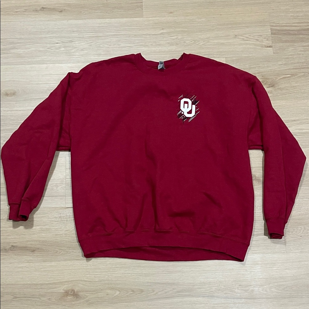 Gildan Red Crewneck Sweater with Graphic